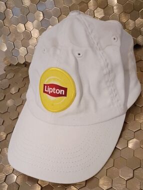 White Baseball Cap with Yellow Logo Patch